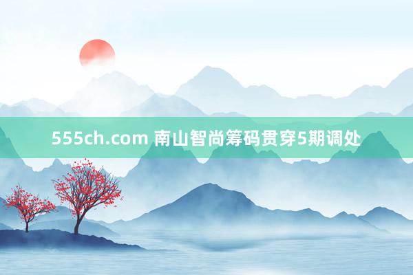 555ch.com 南山智尚筹码贯穿5期调处