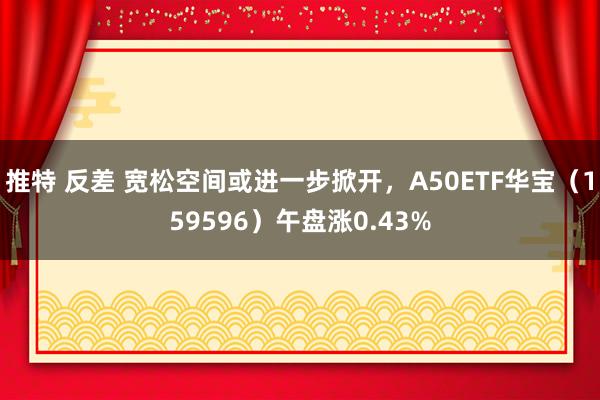 推特 反差 宽松空间或进一步掀开，A50ETF华宝（159596）午盘涨0.43%