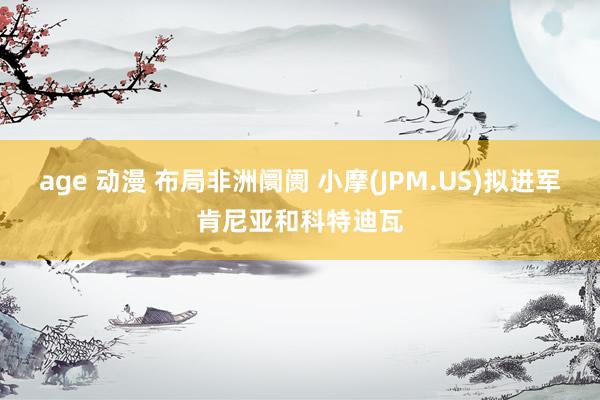 age 动漫 布局非洲阛阓 小摩(JPM.US)拟进军肯尼亚和科特迪瓦