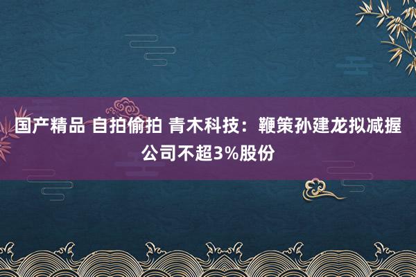 国产精品 自拍偷拍 青木科技：鞭策孙建龙拟减握公司不超3%股份