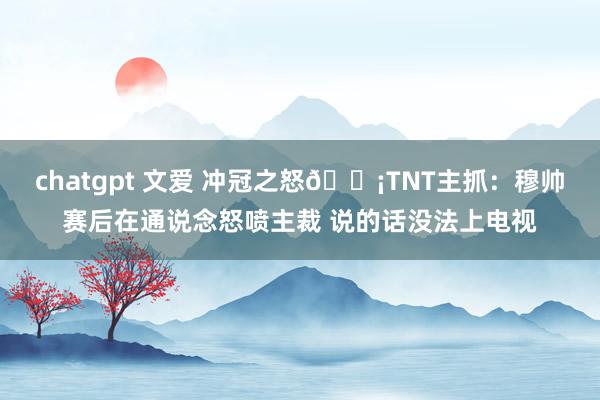 chatgpt 文爱 冲冠之怒😡TNT主抓：穆帅赛后在通说念怒喷主裁 说的话没法上电视