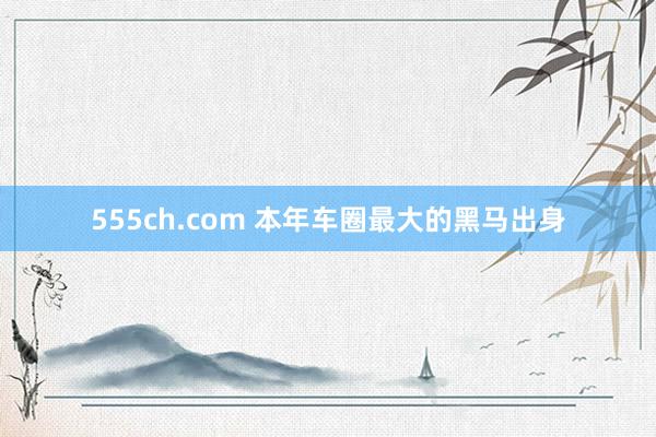 555ch.com 本年车圈最大的黑马出身