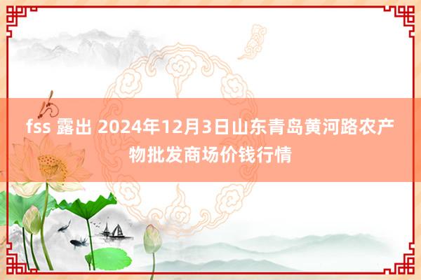 fss 露出 2024年12月3日山东青岛黄河路农产物批发商场价钱行情