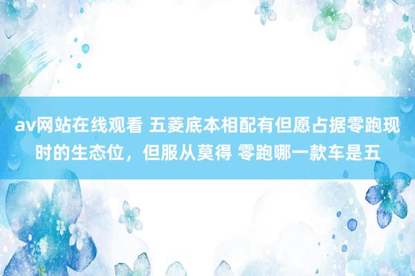 av网站在线观看 五菱底本相配有但愿占据零跑现时的生态位，但服从莫得 零跑哪一款车是五