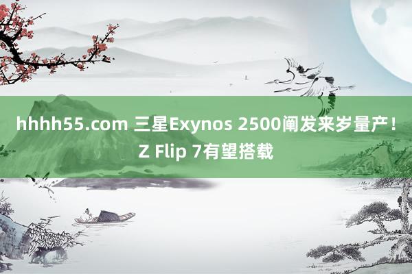 hhhh55.com 三星Exynos 2500阐发来岁量产！Z Flip 7有望搭载