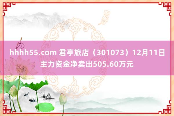 hhhh55.com 君亭旅店（301073）12月11日主力资金净卖出505.60万元