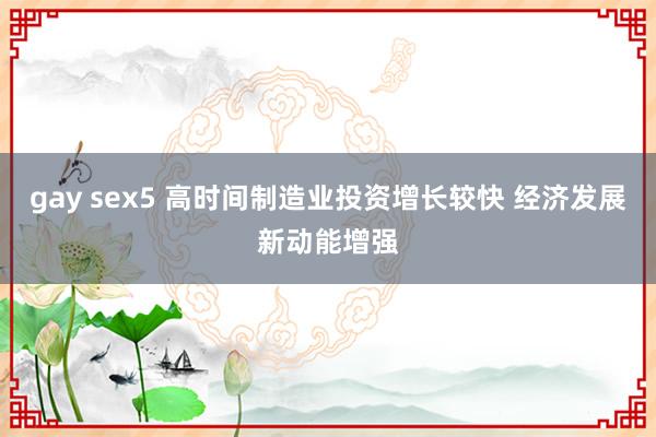 gay sex5 高时间制造业投资增长较快 经济发展新动能增强