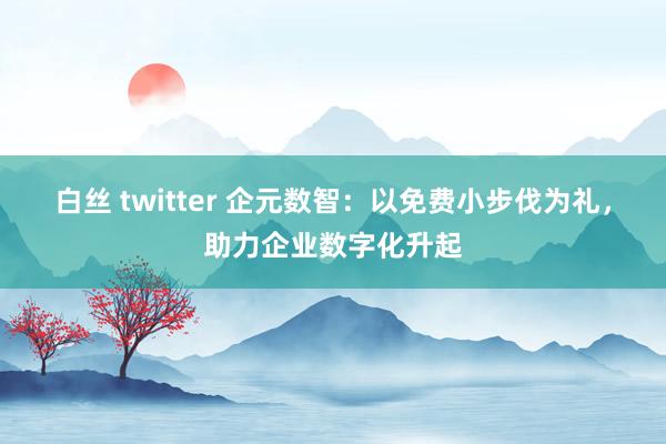 白丝 twitter 企元数智：以免费小步伐为礼，助力企业数字化升起