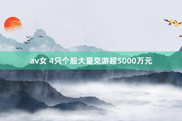 av女 4只个股大量交游超5000万元