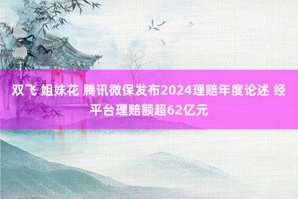 双飞 姐妹花 腾讯微保发布2024理赔年度论述 经平台理赔额超62亿元