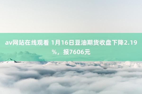 av网站在线观看 1月16日豆油期货收盘下降2.19%，报7606元